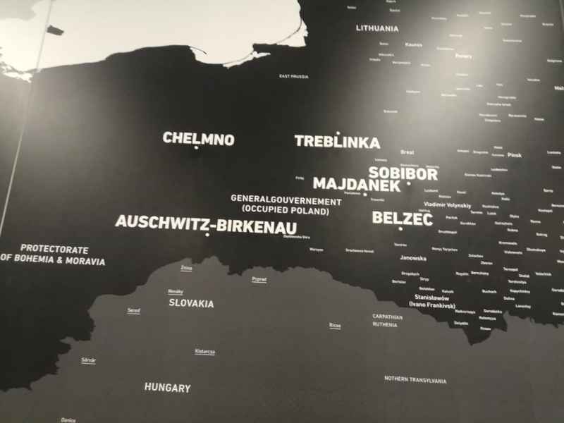 Mapa niemieckich nazistowskich obozów koncentracyjnych i zagłady w Europie