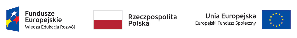 Logo Fundusze Europejskie Wiedza Edukacja Rozwój, flaga rzeczpospolita polska, flaga Unii Europejskiej