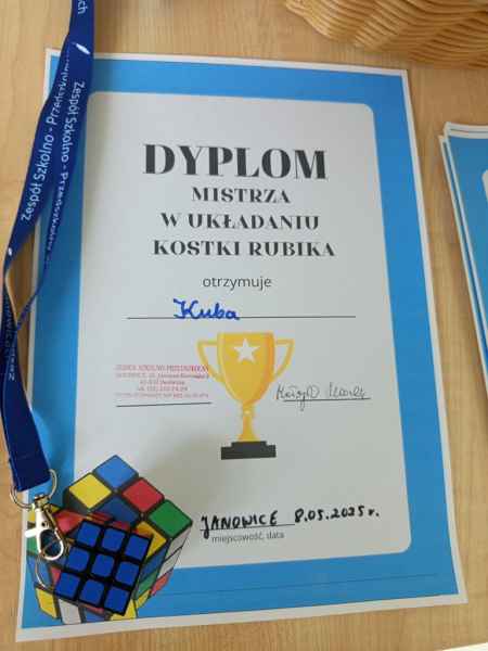 Dyplom Mistrza w układaniu Kostki Rubika